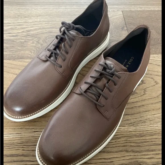 Cole Haan Grand Atlantic Oxford Mens 13M Brown Chestnut Shoes C34853 NWOB - Picture 1 of 8